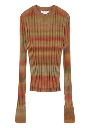 RE/DONE ribbed-knit wool jumper - Orange