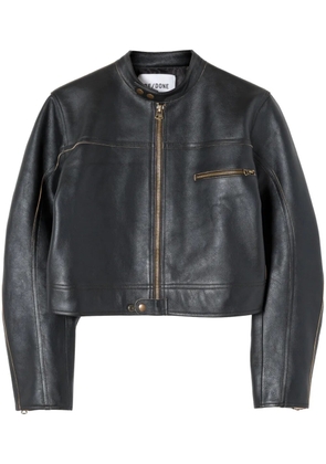 RE/DONE Racer zip-up leather jacket - Black