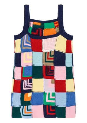 RE/DONE knitted patchwork dress - Blue