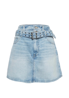 GANNI belted mini skirt - Blue