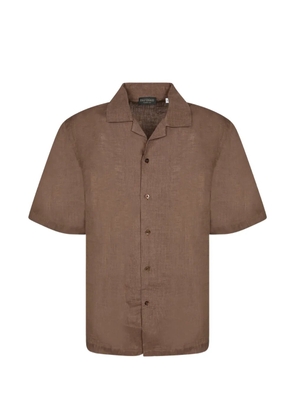 Dell'oglio short-sleeve button-up shirt - Brown