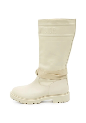 Christian Dior Pre-Owned D-Major buckle-strap boots - White
