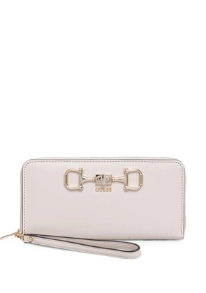 GUESS USA Janie logo-plaque wallet - Neutrals