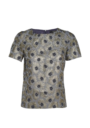 Weekend Max Mara floral-brocade blouse - Blue