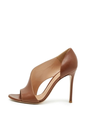 Gianvito Rossi open-toe cut-out ankle boots - Brown