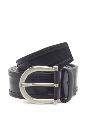 Ferragamo Pre-Owned logo-buckle belt - Black