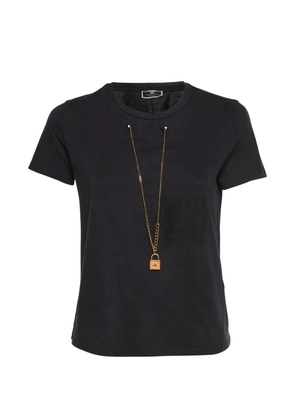Elisabetta Franchi chain-link cotton T-shirt - Black