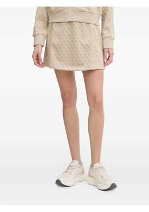 GUESS USA monogram-print panelled mini skirt - Neutrals