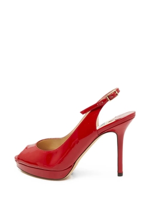 Jimmy Choo Pre-Owned Clue peep-toe slingback pumps - Red