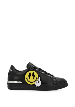 Philipp Plein Plein Smile patch sneakers - Black