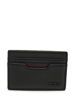 Tumi logo-plaque leather card holder - Black