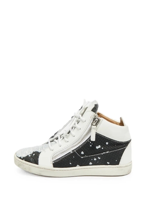 Giuseppe Zanotti Vintage Frankie python-embossed high-top sneakers - White