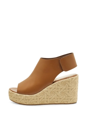 Christian Dior Pre-Owned Attitude wedge sandals - Brown
