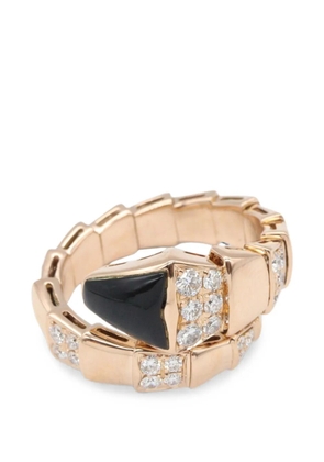 Bvlgari Pre-Owned 2010s Serpenti onyx and diamond ring - Pink