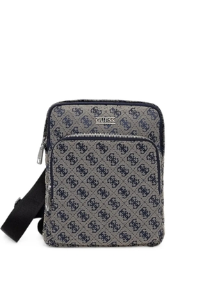 GUESS USA monogram-print logo-plaque messenger bag - Neutrals