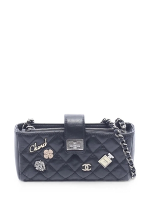 CHANEL Pre-Owned 2016-2017 2.55 Icon phone cross body bag - Black