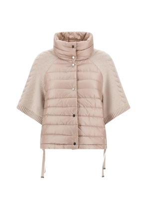 Herno Resort quilted cable-knit jacket - Neutrals