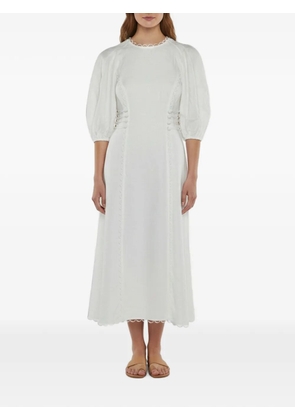 ZIMMERMANN Rosa zip-up midi dress - White