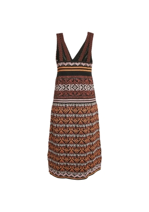 Missoni Pre-Owned Lurex-knit V-neck midi dress - Black