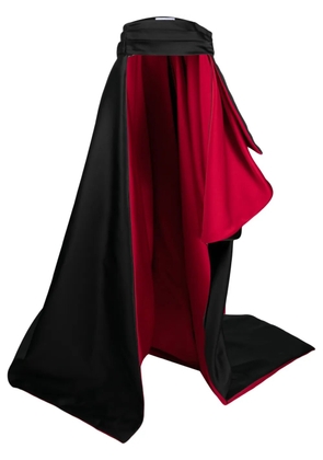 Moschino draped satin asymmetric skirt - Black