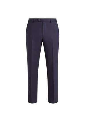 Pal Zileri pressed-crease straight-leg trousers - Blue