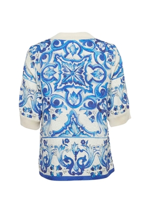 Dolce & Gabbana Pre-Owned Majolica jacquard top - Blue