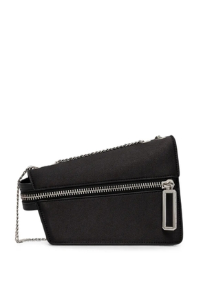 Sisley small zip-detail chain-strap cross body bag - Black