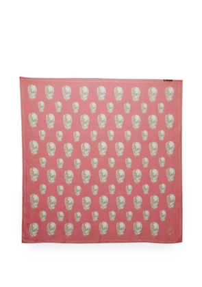 Alexander McQueen Pre-Owned Skull-print silk scarf - Pink