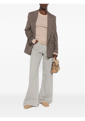 Moschino double-breasted heart-button blazer - Brown