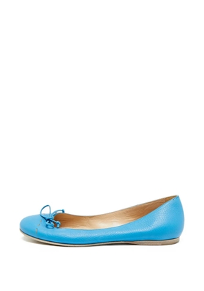 Fendi Pre-Owned bow-detail ballet flats - Blue