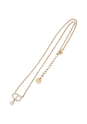 Christian Dior Pre-Owned 2010s Petit CD rhinestone necklace - Gold