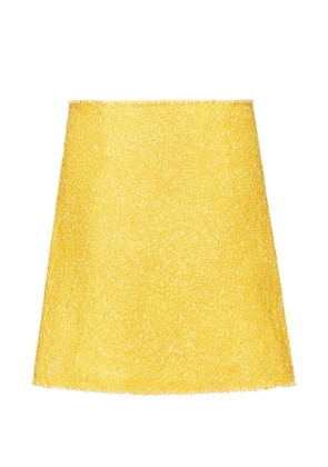 Clio Peppiatt bead-embellished Marina mini skirt - Yellow