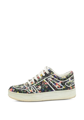 Jimmy Choo Pre-Owned Hawaii/F floral-print sneakers - Black
