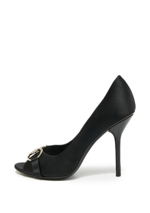 Gucci Pre-Owned Horsebit peep-toe pumps - Black