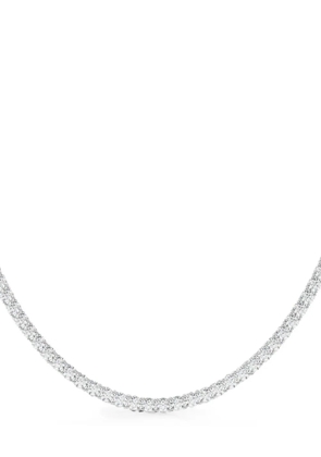 Diamond Essentials laboratory-grown diamond tennis necklace - Silver