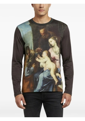 Dolce & Gabbana Pre-Owned graphic-print long-sleeve T-shirt - Brown