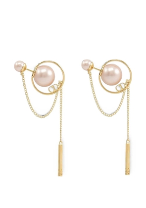 Christian Dior Pre-Owned Tribales pearl dangle earrings - Gold