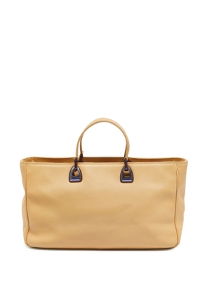 Lancel east-west leather tote bag - Neutrals