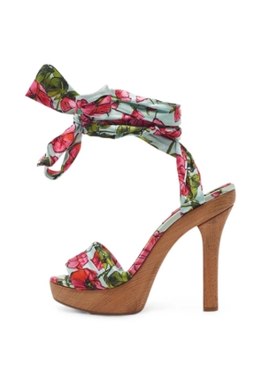 Dolce & Gabbana Pre-Owned floral-print sandals - Blue
