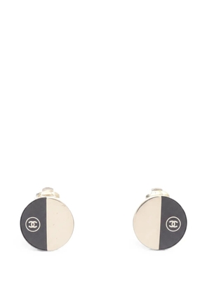 CHANEL Pre-Owned 1986-1988 CC-logo earrings - Silver