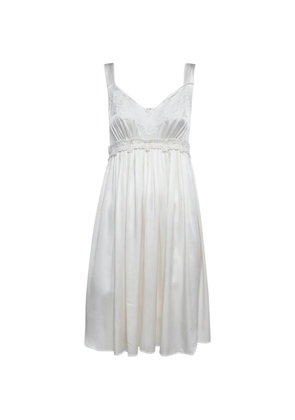Dolce & Gabbana Pre-Owned lace-trimmed midi dress - White