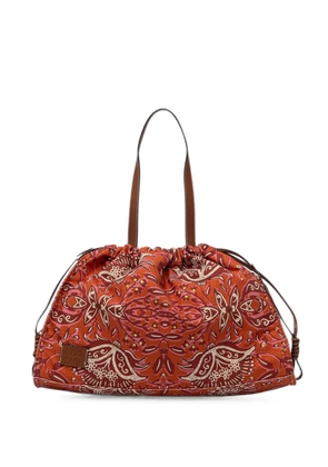 Pedro Del Hierro paisley-print drawstring tote bag - Red