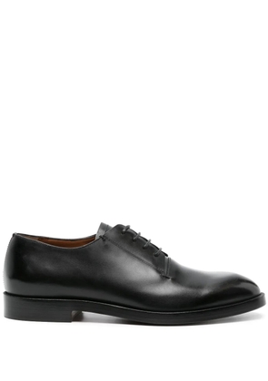 Zegna almond-toe leather Derby shoes - Black