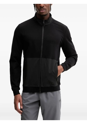 GUESS USA zip-up panelled sweatshirt - Black