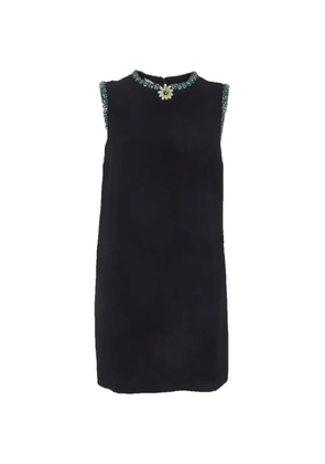 Miu Miu Pre-Owned embellished sleeveless mini dress - Blue