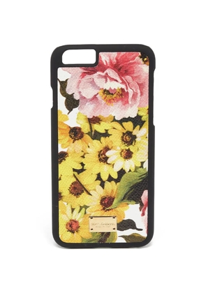 Dolce & Gabbana Pre-Owned floral-print leather iPhone 6 case - Yellow