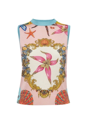 Versace Pre-Owned graphic-print tank top - Pink