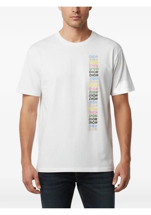 Christian Dior Pre-Owned logo-print crew-neck T-shirt - White