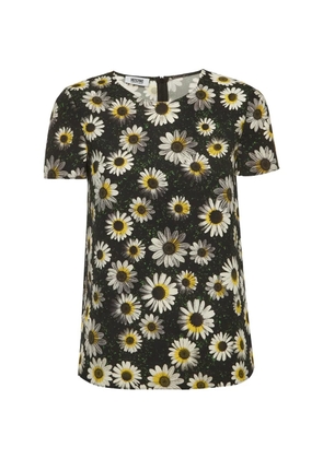 Moschino Pre-Owned daisy-print short-sleeve T-shirt - Black