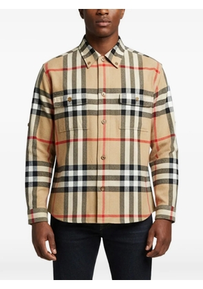 Burberry Pre-Owned house-check button-down shirt - Neutrals